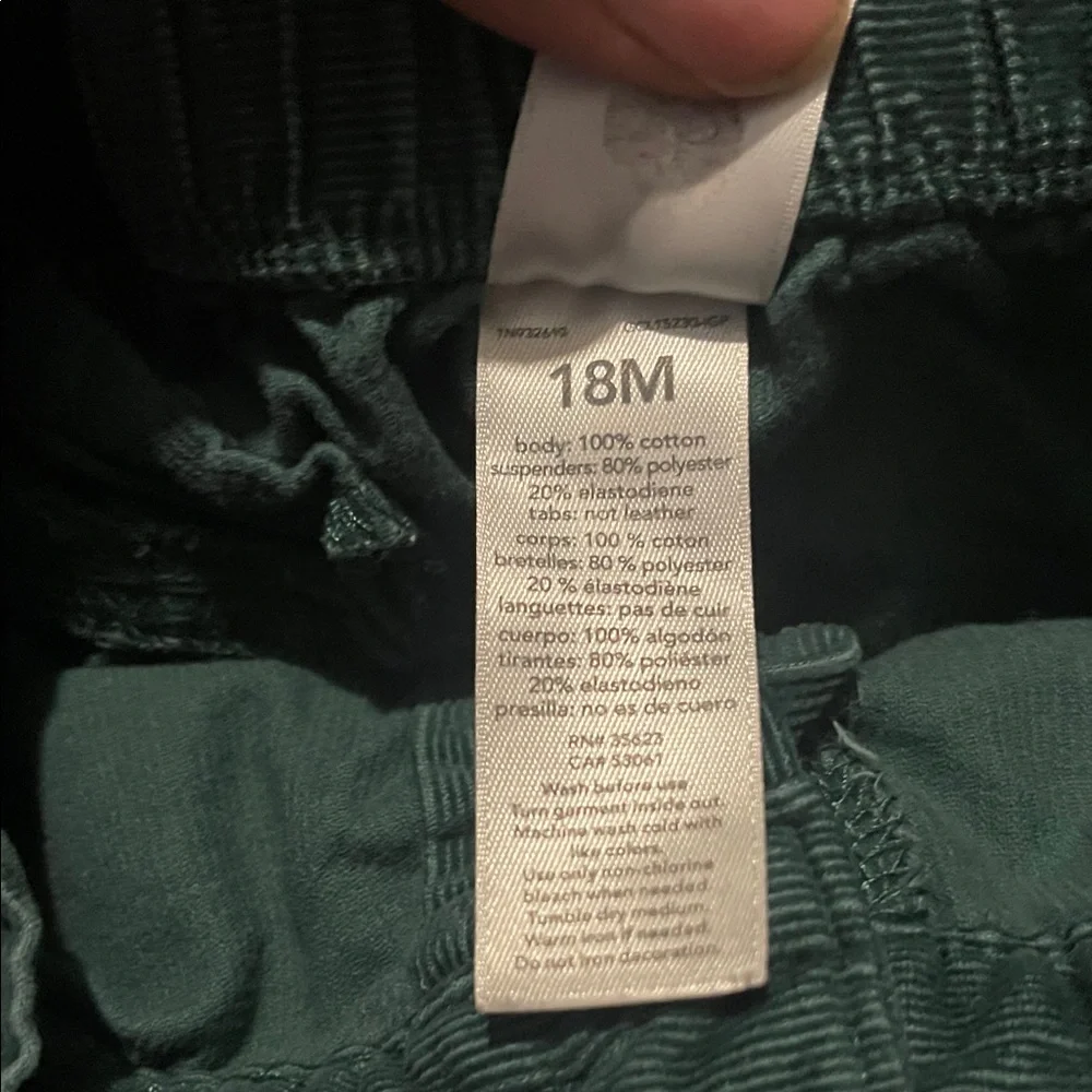 Just One you Carter's Teal Corduroy Kids Pants - Picture 5 of 7